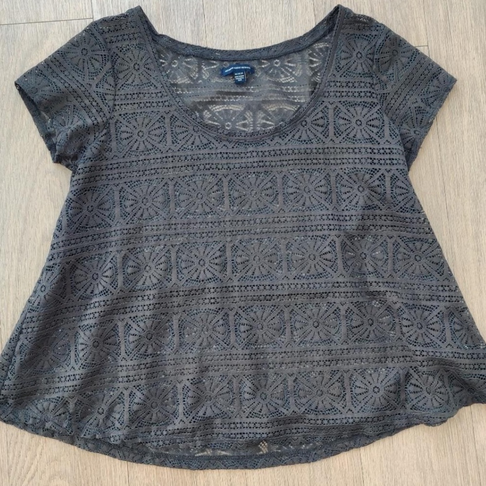 American Eagle Sheer Lace Top